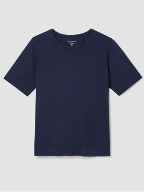 Eileen Fisher Deep Navy Organic Pima Cotton Tee